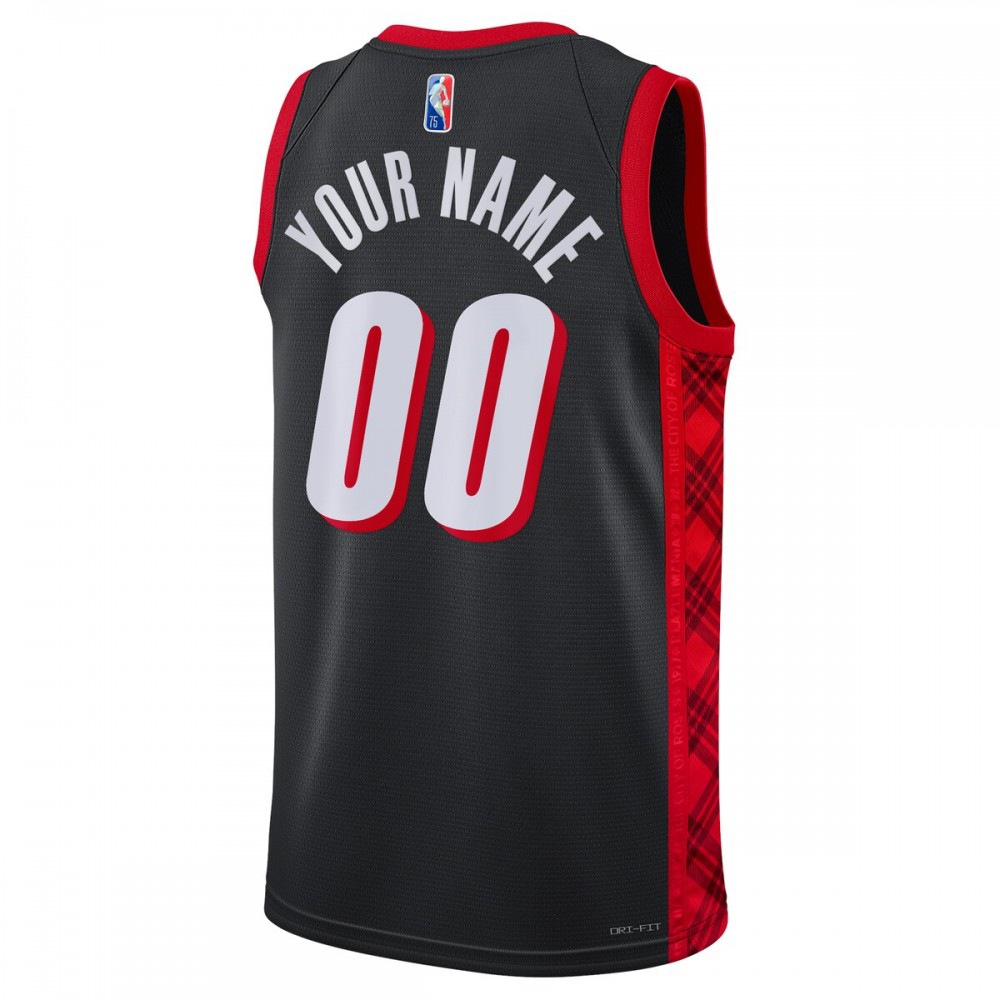 Portland Trail Blazers 2021/22 Swingman Custom Jersey - City Edition - Black-Pro Kit Vault | Brand New 26/27 Sports Jerseys